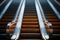 Dynamic ascent Modern escalator in bustling shopping haven, sleek design