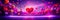 dynamic back to valentine day background with a burst of colorful geometric heart and symbols representing different