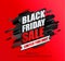 Dynamic black friday sale banner on red background