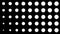 Dynamic black and white composition with blurred dots scaling. Retro and vintage pattern animation