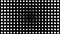 Dynamic black and white composition with dots scaling. Retro and vintage pattern animation