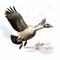 Dynamic Brushwork: Canada Goose In Flight - Inspired By Travis Charest