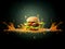 Dynamic Burger Feast AI-Generated