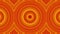 Dynamic circle shapes. Abstract animated kaleidoscope circles. Reducing image of circles in yellow-orange color scheme