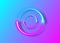 Dynamic circles neon effect, Sci-Fi Futuristic Abstract Gradient Blue Purple Pink Neon Glowing Circle Round Shape Tubes. Logo