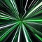 Dynamic digital artwork with abstract green neon lines pulsating and creating an energetic composition on a dark black backgroun