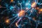 A dynamic digital illustration of the nervous system, showcasing neurons firing