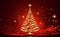 Dynamic Elegance Christmas Tree on Red