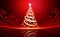 Dynamic Elegance Christmas Tree on Red