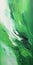 Dynamic And Energetic Green And White Abstract Painting