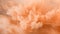 Dynamic ethereal swirl of peach fuzz color clouds delicate soft explosion abstract background. Modern trendy tone hue shade