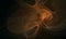 Dynamic fiery vortex of cosmic 3d substance or matter in deep dark space.