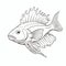 Dynamic Fish Coloring Pages With Realistic Lighting And Baroque Animal Art