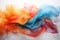 Dynamic folds of multicolored fabric, abstract 3D wavy Background, colorful waves flow, liquid