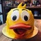 Dynamic Gelato Face Cake With Duck Theme And Exaggerated Expressions