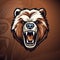 Dynamic Grizzly Bear Logo: Powerful Illustration for Sports and E-Sports Teams