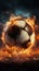 Dynamic ignition, Powerful kick sends soccer ball ablaze in stadium