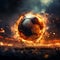 Dynamic ignition, Powerful kick sends soccer ball ablaze in stadium