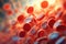 A dynamic illustration of red blood cells with energetic motion lines, showcasing the vitality and life-giving properties of these