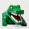 Dynamic Lego Crocodile With Exaggerated Facial Expressions