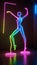 Dynamic Neon Dance Pose