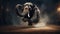 Dynamic Photorealistic Rendering Of An Elephant In Death Strike Pose