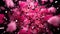 Dynamic Pink Confetti Burst. Vibrant pink confetti explosion with dynamic motion