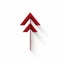 Dynamic Red Arrow Icon On White Background
