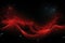 Dynamic red particle wave and light abstract background with sparkling shining dots and stars