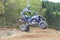 Dynamic shot of quad racer jumping