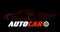 Dynamic silhouette of the car, logo automotive topics