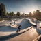 Dynamic skateboard park with skaters performing tricks Energetic and cool illustration for extreme sports themes1