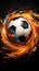 Dynamic soccer ball art, abstract design, sports poster centerpiece