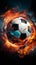 Dynamic soccer ball art, abstract design, sports poster centerpiece