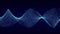 Dynamic sound wave. Blue energy flow concept. Cyberspace background. 3D rendering.