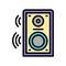 dynamic speaker color icon vector illustration