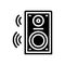 dynamic speaker glyph icon vector illustration