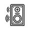 dynamic speaker line icon vector illustration