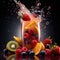 Dynamic Sports Smoothie Blend: Studio-lit Diagonal Arrangement,