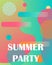 Dynamic textured background design in 3D style. Fluid gradients. Summer poster for design