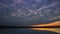 Dynamic timelapse of a beautiful sunset over the lake