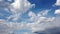 Dynamic timelapse formation of thunderclouds. Dramatic stormy weather