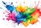 Dynamic Vibrant Colorful Watercolor Explosion