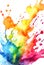 Dynamic Vibrant Colorful Watercolor Explosion