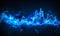 Dynamic and Vibrant Digital Waves Illustration with Particle Effects in Blue Hues Depicting Sound, Energy, or Data Flow in a