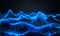 Dynamic and Vibrant Digital Waves Illustration with Particle Effects in Blue Hues Depicting Sound, Energy, or Data Flow in a