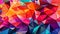 A dynamic, visually striking Video featuring a multitude of colorful triangles forming an abstract background, Colorful,