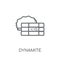 Dynamite linear icon. Modern outline Dynamite logo concept on wh