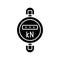Dynamometer black glyph icon