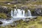 Dynjandi waterfall landscape, west fjords, Iceland